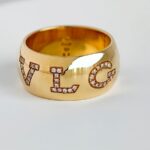 Bvlgari Monologo Ring 18kYellow Gold Jewellery #RTSK-6 - Image 5