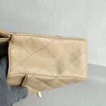 Chanel Classic 11.12 /Medium Double Flap Beige Grained Calfskin with Gold Hardware #RTSL-2 - Image 9