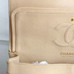 Chanel Classic 11.12 /Medium Double Flap Beige Grained Calfskin with Gold Hardware #RTSL-2 - Image 25