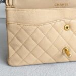 Chanel Classic 11.12 /Medium Double Flap Beige Grained Calfskin with Gold Hardware #RTSL-2 - Image 27