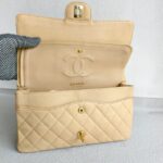 Chanel Classic 11.12 /Medium Double Flap Beige Grained Calfskin with Gold Hardware #RTSL-2 - Image 20