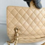 Chanel Classic 11.12 /Medium Double Flap Beige Grained Calfskin with Gold Hardware #RTSL-2 - Image 3