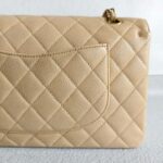 Chanel Classic 11.12 /Medium Double Flap Beige Grained Calfskin with Gold Hardware #RTSL-2 - Image 6