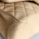 Chanel Classic 11.12 /Medium Double Flap Beige Grained Calfskin with Gold Hardware #RTSL-2 - Image 13