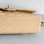 Chanel Classic 11.12 /Medium Double Flap Beige Grained Calfskin with Gold Hardware #RTSL-2 - Image 12