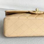 Chanel Classic 11.12 /Medium Double Flap Beige Grained Calfskin with Gold Hardware #RTSL-2 - Image 11