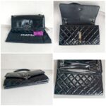 Chanel Flap Bag Black Patent Leather with Silver Hardware #RTYK-1 - Image 2