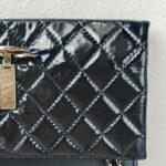 Chanel Flap Bag Black Patent Leather with Silver Hardware #RTYK-1 - Image 14