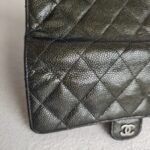 Chanel Flap Wallet Dark Olive Green Grained Calfskin with Ruthenium Hardware #RTYO-1 - Image 3