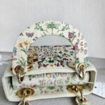Christian Dior Lady Dior Mini Limited Edition White Leather with Gold Hardware #RTLC-4 - Image 19