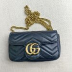 Gucci GG Marmont Mini Black Leather with Gold Hardware #RTTR-1