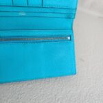 Hermes Bearn Long Wallet Blue Mysore Leather with Palladium Plated Hardware Bag #RTTE-2 - Image 14