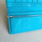 Hermes Bearn Long Wallet Blue Mysore Leather with Palladium Plated Hardware Bag #RTTE-2 - Image 13