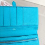 Hermes Bearn Long Wallet Blue Mysore Leather with Palladium Plated Hardware Bag #RTTE-2 - Image 16