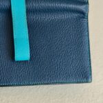 Hermes Bearn Long Wallet Blue Mysore Leather with Palladium Plated Hardware Bag #RTTE-2 - Image 6