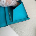 Hermes Bearn Long Wallet Blue Mysore Leather with Palladium Plated Hardware Bag #RTTE-2 - Image 12