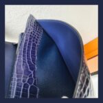 Hermes Constance To Go Long Wallet Blue Encre Alligator with Gold Hardware #EEEE-1 - Image 20