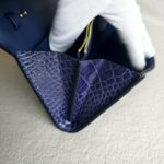 Hermes Constance To Go Long Wallet Blue Encre Alligator with Gold Hardware #EEEE-1 - Image 8