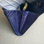 Hermes Constance To Go Long Wallet Blue Encre Alligator with Gold Hardware #EEEE-1 - Image 9