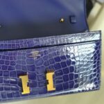 Hermes Constance To Go Long Wallet Blue Encre Alligator with Gold Hardware #EEEE-1 - Image 12