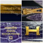 Hermes Constance To Go Long Wallet Blue Encre Alligator with Gold Hardware #EEEE-1 - Image 17