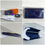 Hermes Constance To Go Long Wallet Blue Encre Alligator with Gold Hardware #EEEE-1 - Image 2
