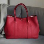 Hermes Garden Party 36cm Red Leather with Palladium Hardware #RTTY-2