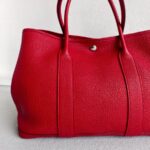 Hermes Garden Party 36cm Red Leather with Palladium Hardware #RTTY-2 - Image 5