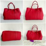 Hermes Garden Party 36cm Red Leather with Palladium Hardware #RTTY-2 - Image 2