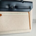 Hermes Herbag Zip 31cm H Plume Canvas with "Circuit 24" Motif and Palladium Hardware #RTSE-1 - Image 6