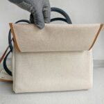 Hermes Herbag Zip 31cm H Plume Canvas with "Circuit 24" Motif and Palladium Hardware #RTSE-1 - Image 7
