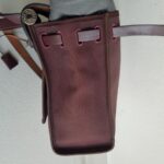 Hermes Herbag Zip 31cm Maroon Canvas with Leather and Palladium Hardware #RTOR-1 - Image 8