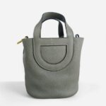 Hermes In The Loop 18cm Gris Meyer Clemence Leather with Gold Hardware #RTTY-1