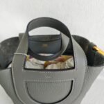 Hermes In The Loop 18cm Gris Meyer Clemence Leather with Gold Hardware #RTTY-1 - Image 9