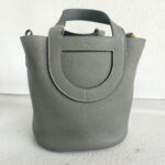 Hermes In The Loop 18cm Gris Meyer Clemence Leather with Gold Hardware #RTTY-1 - Image 4