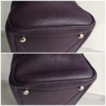 Hermes Victoria Dark Purple Clemence Leather with Palladium Hardware #RTSC-1 - Image 17