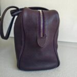 Hermes Victoria Dark Purple Clemence Leather with Palladium Hardware #RTSC-1 - Image 7