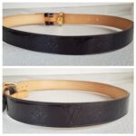 LV Belt Size 80/32 Amanrante Vernis Leather with Gold Hardware #RUUS-57 - Image 3