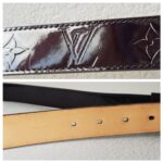 LV Belt Size 80/32 Amanrante Vernis Leather with Gold Hardware #RUUS-57 - Image 6