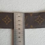 LV Belt Size 80cm Brown Monogram Coated Canvas with Leather And Gold Hardware #RUUS-61 - Image 7