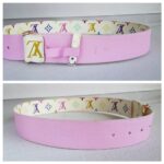 LV Belt Size 80cm Multicolor Coated Canvas with Leather And Gold Hardware #RUUS-59 - Image 5