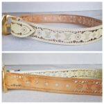 LV Belt Size 85cm Cream Leather with Gold Hardware #RUUS-62 - Image 4