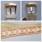 LV Belt Size 85cm Cream Leather with Gold Hardware #RUUS-62 - Image 6