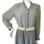 LV Belt Size 85cm Cream Leather with Gold Hardware #RUUS-62 - Image 8