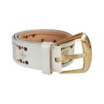 LV Belt Size 85cm Cream Leather with Gold Hardware #RUUS-62 - Image 2