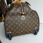 LV Eole 60 Vintage Trolley Luggage Brown Monogram Coated Canvas with Leather and Gold Hardware #RTKC-1 - Image 18