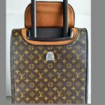 LV Eole 60 Vintage Trolley Luggage Brown Monogram Coated Canvas with Leather and Gold Hardware #RTKC-1 - Image 9