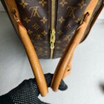 LV Eole 60 Vintage Trolley Luggage Brown Monogram Coated Canvas with Leather and Gold Hardware #RTKC-1 - Image 25