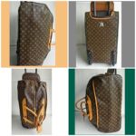 LV Eole 60 Vintage Trolley Luggage Brown Monogram Coated Canvas with Leather and Gold Hardware #RTKC-1 - Image 2