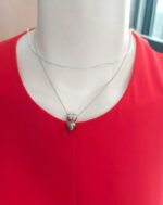 Mikimoto Necklace 18k White Gold with Diamond and Black Tahiti Pearl Jewellery #RTSK-9 - Image 9